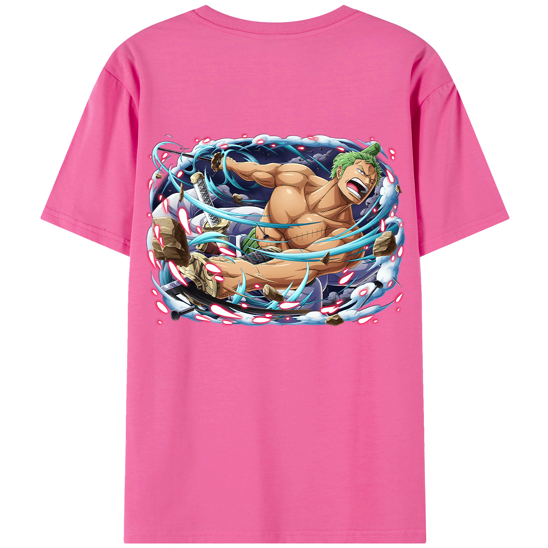 ワンピース ロロノア・ゾロ ONE PIECE Roronoa Zoro レディース半袖Tシャツ(バックプリント)